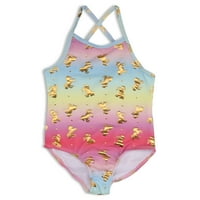 Mlada srca Djevojčice za djecu Unicorn 2pk kupaći kostim, veličina 2T-4T
