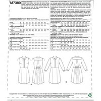 Ženske haljine s ovratnikom, 6, 8, 10 i 14