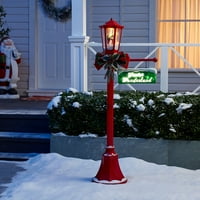 Blagdansko vrijeme snijeg puše Djed Božićnjak osvjetljava svjetiljku u zatvorenom na otvorenom Božićni ukras, 56