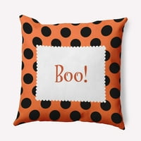 20 20 Jednostavno Daisy Halloween Boo Dots Polyester Indoor Outdoor Pillow, tradicionalna narančasta qty 1