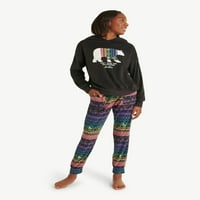Justice Girls Dugi rukavi i set jogger-a, dvodijelni set pidžame, veličina 5- & Plus