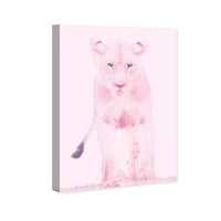 Wynwood Studio životinje zidne umjetničke platnene platnene make 'lavove kraljice' - ružičasta, plava