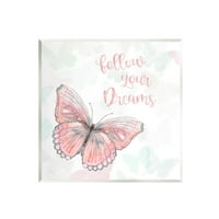 Slijedite svoje snove ružičaste leptir životinje i insekte Grafičke umjetnosti neobrazovane umjetničke print zidne