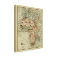Zaštitni znak likovna umjetnost 'Antička karta Afrike' platno umjetnost Johnsona