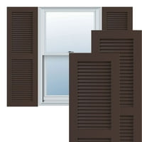 Ekena Millwork 18 W 39 H TRUE FIT PVC DVIJE jednakih zavodnika, Raisin Brown