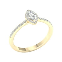 Imperial CT TDW Marquise Diamond Halo zaručnički prsten u 10k žutom zlatu