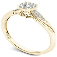 16K dijamantni zaručnički prsten od 10k žutog zlata