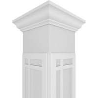 Stupac s navojem od 12 10 od 10 inča kvadratni stupac s navojem koji se ne sužava prema gore s krunskim kapitelom