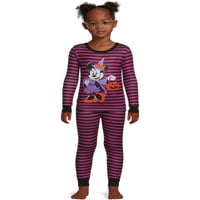 Minnie Mouse Girls Halloween Print dugi rukav Top i hlače set pidžama, 2-komad, veličine 4-10