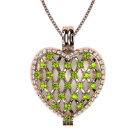 Nana Heart of Hearts Wordstone Locket Majka ženska osoba za odrasle, ruža - kolovoz kamen 6