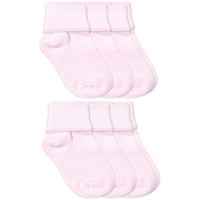 Jefferies čarape za djevojčice čarape, parovi ružičasti klasični pamučni zavojniša