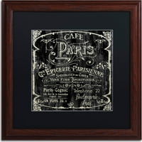 Zaštitni znak likovna umjetnost Paris Bistro Vi Canvas Art by Color Bakery, Crni mat, drveni okvir