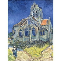Zaštitni znak likovna umjetnost Crkva u Auvers-Sur-Oise, 1890 Canvas Art by Vincent van Gogh