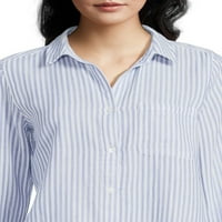 Prevelika Ženska košulja s prednjim gumbom na kopčanje u donjim dijelovima, u veličinama od donjeg dijela do donjeg