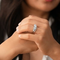 2. zaručnički prsten od moissanita od 3 karatnog kamena, vjenčani prsten od čistog srebra