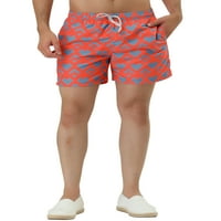 Muški ljetni plivanje elastični struk uzorka crtanja mrežice obloge plaže kratke hlače