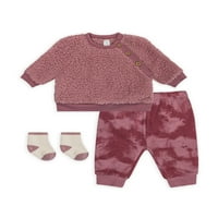 Petit Lem djevojčica Sherpa Popover set (3m-24m