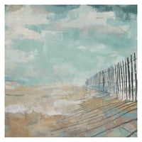 Umjetnička galerija remek -djela Obalne sjene Beach Fence by Studio Arts Canvas Art Print 35 35