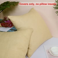 4-PCS FAU LIJENE Čvrsto ukrasni jastučni jastuci pokriva Khaki 20 x20