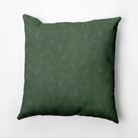 Jednostavno Daisy prigušena bongo dekorativni jastuk za bacanje, zelena