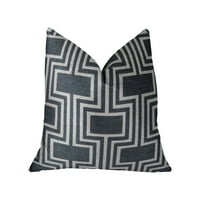 Crno-bijeli luksuzni ručno izrađeni jastuk od 12 inča 20 inča