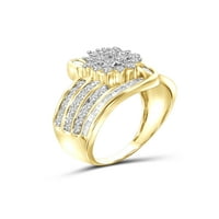 Jewelersclub 14K Zlato srebro 1. Karat bijeli dijamantni prsten za žene