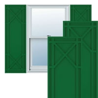 Ekena Millwork 12 W 76 H TRUE FIT PVC BUNGALOW FIKSNI BOLES TRENTER, Viridian Green