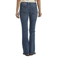 Silver Jeans Co. Ženski utorak u utorak niski uspon Slim Bootcut traperice, veličine struka 24-34