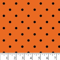 David Textiles Halloween Dots Orange 44 pamučna tkanina