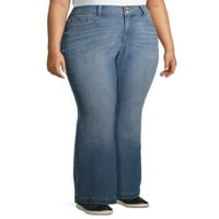 Nema granica juniora, plus size bootcut traperice