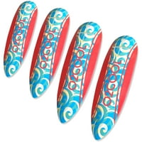 O2Cool Red Surfboard Boards Beach Stakes, grof