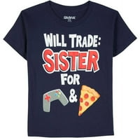 Dječaci će trgovati sestri za igre i pizza humor grafički tinejdžer