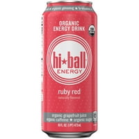 Hiball Energy certificirano piće organske energije, rubin crveni grejp, fl. oz. Limenka