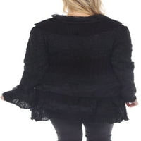 Jednostavno couture žensko plus veličine čipke mješovite medije gumb za kardigan džemper