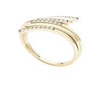 1 10CT TDW Diamond 10k Modni prsten od bijelog zlata