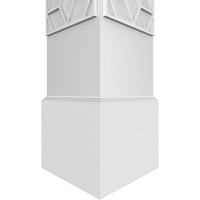 Stolarija 12 8 ' 8 ' klasični kvadratni rezbareni stupac koji se ne sužava prema gore sa standardnim kapitelom i