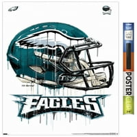 Philadelphia Eagles - plakat kaciga za kaciga, 22.375 34