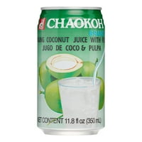 Chaokoh kokosov sok s pulpom, 11. fl oz, brojanje