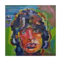 Likovna umjetnost s potpisom portret Micka Jaggera na platnu Hoi Greena