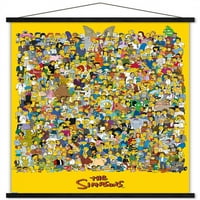 Simpsons - Universe Wall Poster s drvenim magnetskim okvirom, 22.375 34