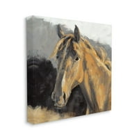 Portret mekog jugozapadnog konja mumbo smeđe-sivi dizajn Liz Jardine, 30 30