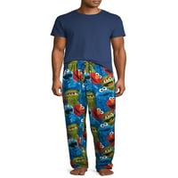 Muški kolačić u ulici Sesame Street, Elmo i Oscar pidžame hlače