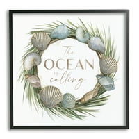 Stupell Industries Ocean naziva citat botaničkih školjki za vijeće, 30, dizajn Nan