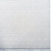 Pravokutni Geometrijski moderni tepisi, Sivi