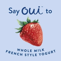 Francuski jogurt od punomasnog mlijeka od jagoda, staklenka od Unče