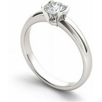 Carat T.W. Dijamantni poluvremeni pasijans 14KT zaručnički prsten od bijelog zlata