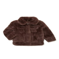 Urban Republic mališani djevojke Fau Fur Snap jakna, veličine 12m-5T