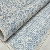 Vintage tepih od plemenske Slonovače od 9'090'08' 0 '0 u tamnoplavoj boji