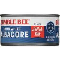 Čvrsta bijela albacore tuna u ulju, limenka od unce