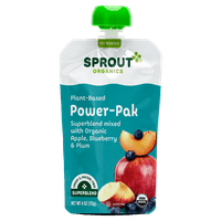 Sprout Organics Power-Pak Toddler hrana, organska jabuka, borovnice i šljiva, Oz torbice